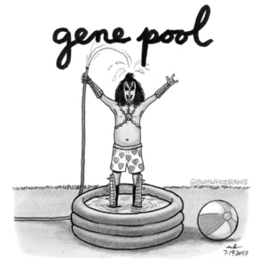 Anatomy, Badpuns, Music, beachball, cooloff, genepool, genesimmons, genetics, godofthunder, heatindex, heatwave, humidity, kiddypool, kissarmy, kissfanart, kissfans, lowbrowpopsurrealism, minneapolisartist, pool, recreation, strangeart, summertime, weirdoart