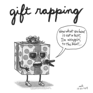 Badpuns, Christmas, Music, christmaspresent, gift, giftwrapping, hiphop, lowbrowpopsurrealism, minneapolisartist, presents, rap, rapmusic, rapper, rappersdelight, strangeart, sugarhillgang, weirdoart, wrappingpresents