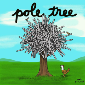 Trees, chicken, chickens, nationalpoultryday, pole, poles, poultry, tree