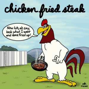 Badpuns, chicken, chickenfriedsteak, classiccartoons, foghornleghorn, rooster, steak, warnerbros